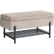 SOLVANG - Opbergbankje - Taupe - Stof