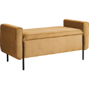 LEWES - Opbergbankje - Mosterdgeel - Stof