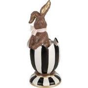 Clayre & Eef Decoratie Beeld Konijn 19 cm Bruin Polyresin