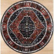 Picasso Paloma Rond Vintage Vloerkleed - Terra / Oranje - Laagpolig- 3...