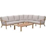 Garden Impressions Ariana loungeset 5-delig - light teak look
