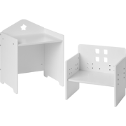 ELANORA - Kindertafel en stoel set - Wit - MDF