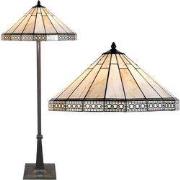 Lumilamp Tiffany Vloerlamp Ø 50x164 cm Beige Glas