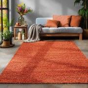 Tapijtenloods Basic Shaggy vloerkleed Terra / Oranje Hoogpolig- 140x20...