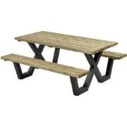 Picknicktafel geimpregneerd metalen frame 180x160 cm