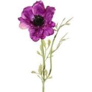 Anemoon nora 1 bloem h53 cm paars kunstbloem zijde nepbloem