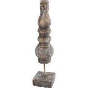 Ornament Novak 8x8x35 cm bruin