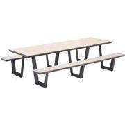 Bell picknick Set - 280x178 cm - carbon black - light teak Vironwood