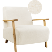 LESJA - Fauteuil - Lichtbeige - Bouclé