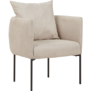 MALMOS - Fauteuil - Lichtbeige - Kunstlinnen