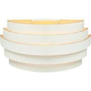 Moderne Metalen Highlight Scudo Wandlamp - Wit en Goud