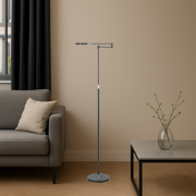 Landelijke Metalen Highlight Sun LED Vloerlamp - Zwart