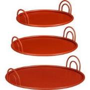 Mica Decorations Dienblad met Handgrepen - Set van 3 - Decoratie Woonk...