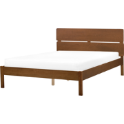 BOISSET  - Bed - Donkerbruin - 140 x 200 cm - Rubberhout