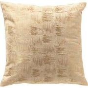 LAMAR - sierkussen 45x45 cm - Bleached Sand - beige, goud