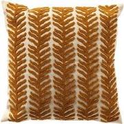 ALTLAS - sierkussen 45x45 cm - getuft bladpatroon - Buckhorn Brown - b...