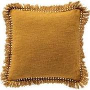 JONNA - sierkussen 45x45 cm - gerecycled - katoen - Chai Tea - geel