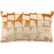 RIO - sierkussen 30x50 cm - Golden Ochre - oranje, wit