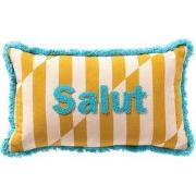 SALUT - kussenhoes 30x50 cm - gestreept - 100% katoen - Mineral Yellow...