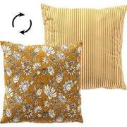 JUDITH - kussenhoes 45x45 cm - bloemenmotief - 100% katoen - Chai Tea ...