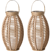 SHANGANI - Set van 2 lantaarns - Natuurlijk - Hennep