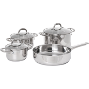 PRIMECOOK - 7-delige potten en pannenset - Zilver - Roestvrijstaal