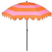 Edelman Jessy stokparasol streep oranje - Ø197 x 238 cm