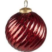 Clayre & Eef Kerstbal Ø 9 cm Rood Glas