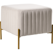 UTAH - Voetenbank - Off-white - Fluweel