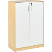 ZEHNA - Kantoorkast - Lichtbruin/Wit - 117 cm - Vezelplaat