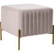 UTAH - Voetenbank - Taupe - Fluweel