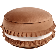 LADUREE - Kinderpoef - Bruin - 50 x 50 x 30 cm - Fluweel