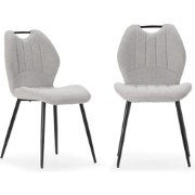 Set van 4 stoelen in stof met zwarte metalen poten L48 cm - MULI