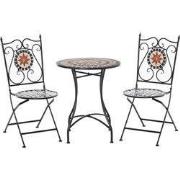4goodz Bistroset 3-delig met Mozaïek design - tafel met 2 opklapbare m...