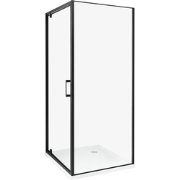 DARLI - Douchecabine - Zwart - 80 x 80 x 185 cm - Veiligheidsglas