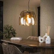 Hanglamp Dain 1-lichts XL amberkleurig glas