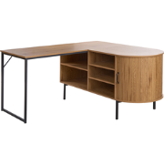SOLARI - Bureau - Lichtbruin/Zwart - MDF