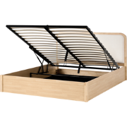 PEROUGES - Bed met opbergruimte - Lichtbruin - 180 x 200 cm - MDF