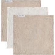 Baby's Only Monddoekje Tender - 3-pack - Beige/Linen - 30x30 cm