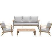 Garden Impressions Ariana loungeset 4-delig - light teak look
