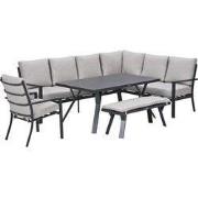 Garden Impressions Senja lounge dining set 5-delig rechts - sandstone