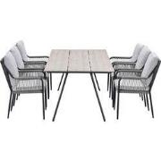 Garden Impressions Stevie tuinset 7-delig - Braga tuintafel 220x100 cm