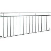 Frans balkon 225x90 cm glanzend roestvrij staal