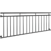 Frans balkon 90 x 225 cm antraciet