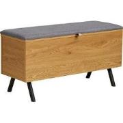 Opbergbank Naturel Hout - 92x48x33cm - Barco