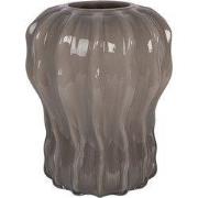 Clayre & Eef Vaas Ø 19x25 cm Grijs Glas