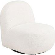 Fauteuil Wit Draaibaar - 74x76x73cm - Milo
