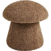 Poef Bruin Stof - Ø45x45cm - Enna