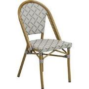 Tuinstoel Wit/Grijs Textiel - Lauria