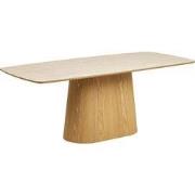 Eettafel Rechthoek - Travertin/Hout - 200x90x76cm - Noli